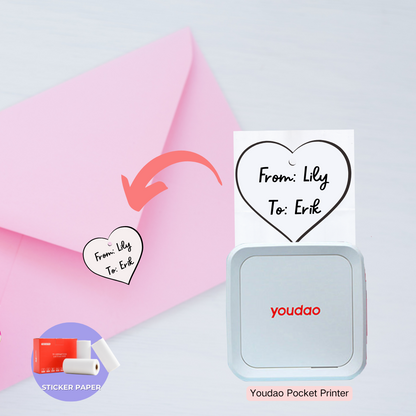 Youdao Pocket Printer  Sticker Thermal Paper 1 box 3 rolls