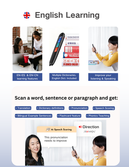 Youdao Dictionary Pen 3 with Pocket Printer