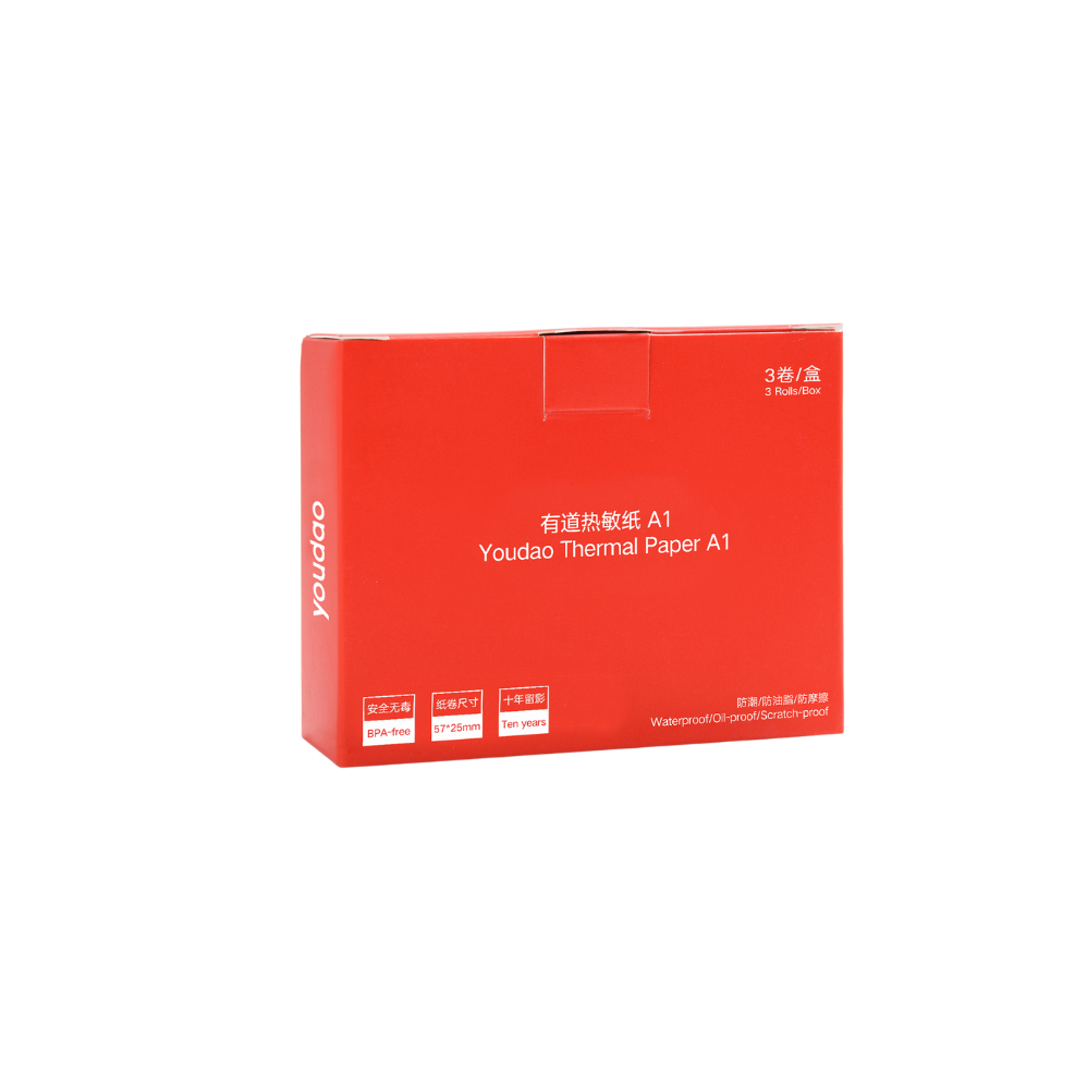 Youdao Pocket Printer White Thermal Paper 1 box 3 rolls