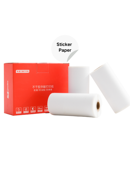Youdao Pocket Printer  Sticker Thermal Paper 1 box 3 rolls